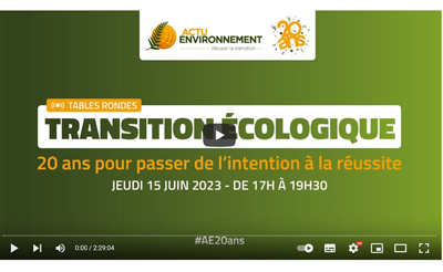 La CNCE participe au 20e anniversaire d' «Actu Environnement»